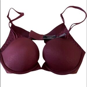 Victoria’s Secret padded bra like new burgundy 34B, Fall trend color